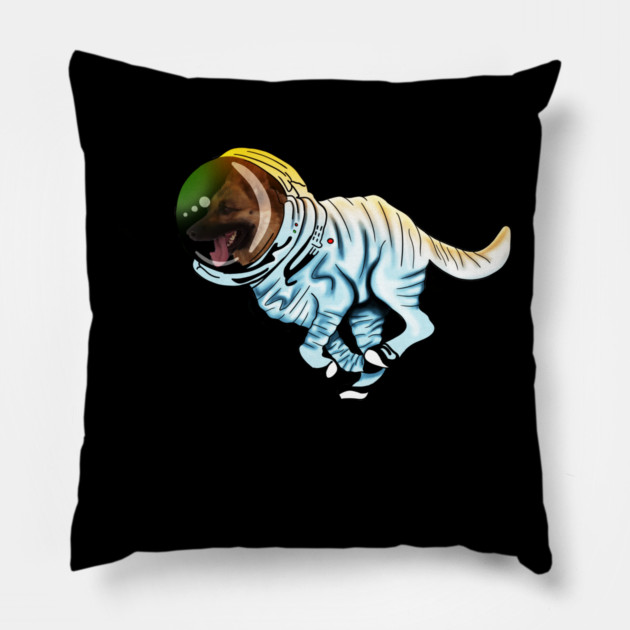 German Shepherd, Astronaut, Love German Shepherds Pillow by logiamerch