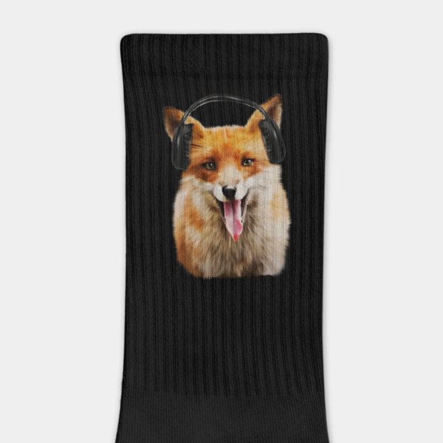 Fox listening to Music, Love Foxes by logiamerch