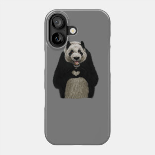 Panda Bea making heart Gesture, Love Pandas Phone Case