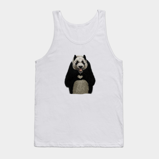 Panda Bea making heart Gesture, Love Pandas Tank Top by logiamerch