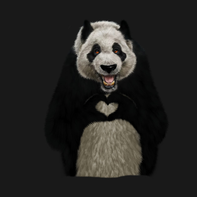Panda Bea making heart Gesture, Love Pandas by logiamerch