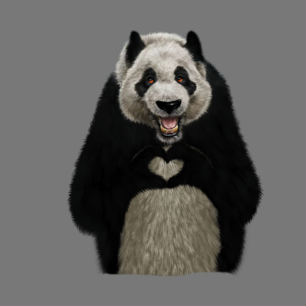 Panda Bea making heart Gesture, Love Pandas by logiamerch