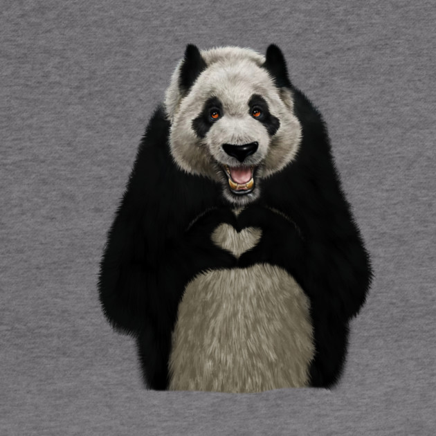 Panda Bea making heart Gesture, Love Pandas by logiamerch