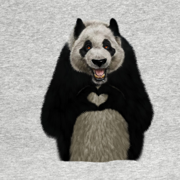 Panda Bea making heart Gesture, Love Pandas by logiamerch
