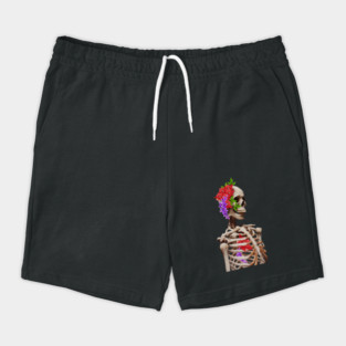 Skeleton with flowers Shorts