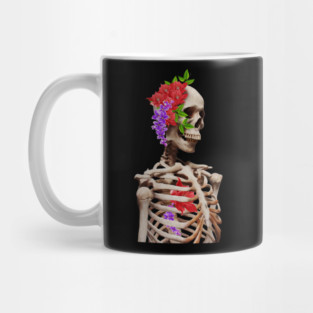 Skeleton with flowers Mug