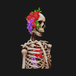 Skeleton with flowers T-Shirt