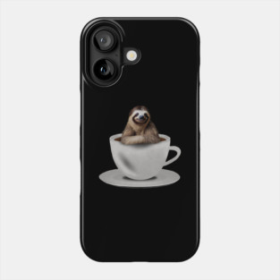 Sloth inside Coffee Mug, Funny Sloth Lover Phone Case