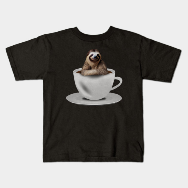 Sloth inside Coffee Mug, Funny Sloth Lover Kids T-Shirt by logiamerch