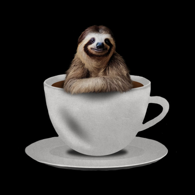 Sloth inside Coffee Mug, Funny Sloth Lover by logiamerch