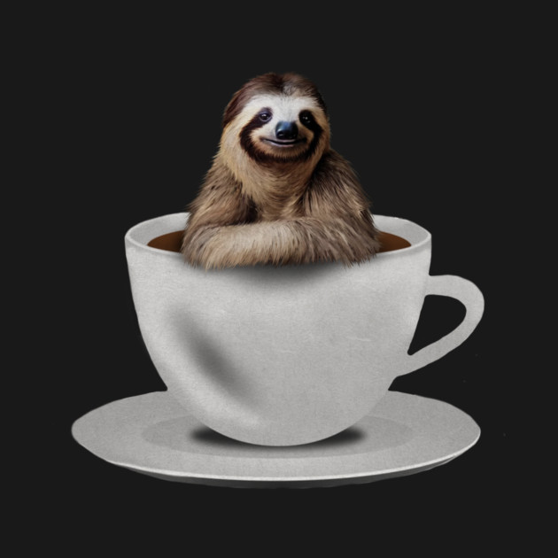 Sloth inside Coffee Mug, Funny Sloth Lover by logiamerch