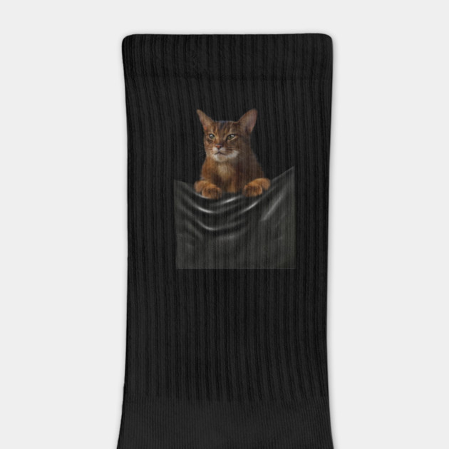 Abyssinian cat, Cat insde pocket, Cat Lover by logiamerch