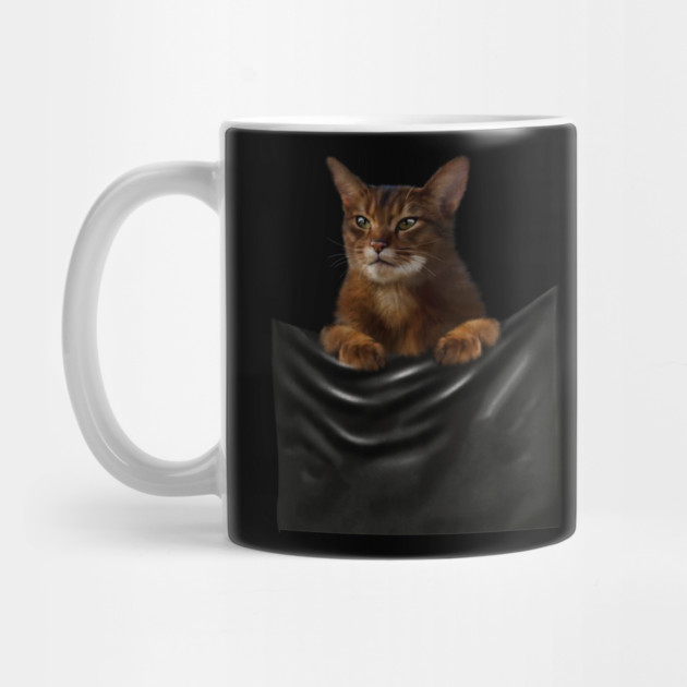 Abyssinian cat, Cat insde pocket, Cat Lover by logiamerch