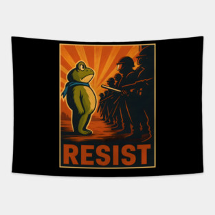 resist-frog Tapestry