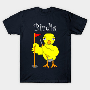 Birdie Golfing Chick White Text T-Shirt