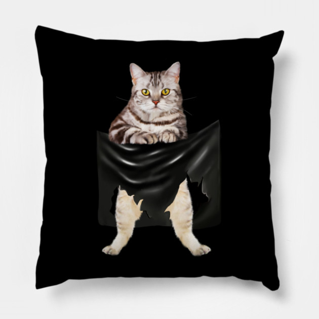 American Shorthair Cat, Love Shorthair Pillow by logiamerch