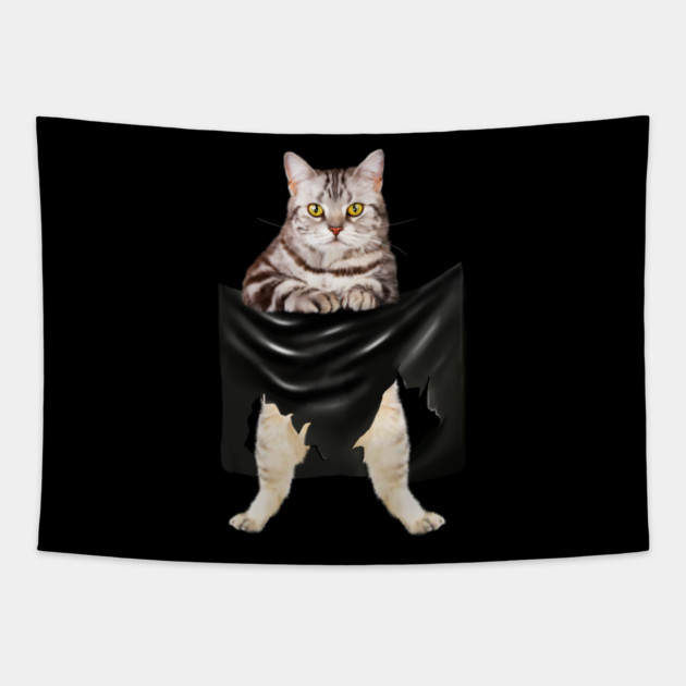 American Shorthair Cat, Love Shorthair Tapestry by logiamerch