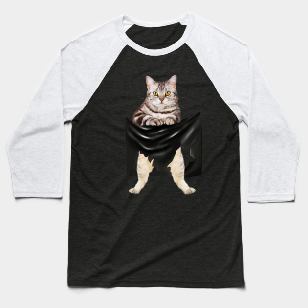 American Shorthair Cat, Love Shorthair Baseball T-Shirt by logiamerch