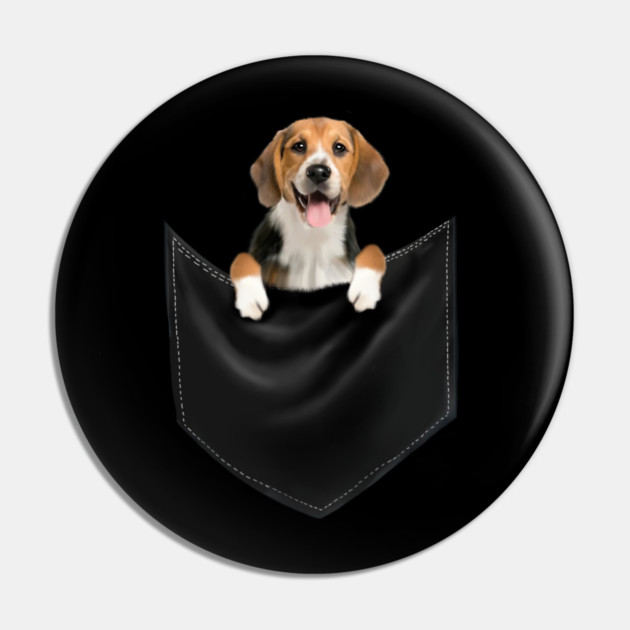 Beagle Dog inside Pocket, Love Beagle Dogs Pin by logiamerch