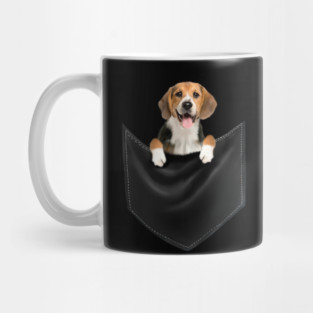 Beagle Dog inside Pocket, Love Beagle Dogs Mug