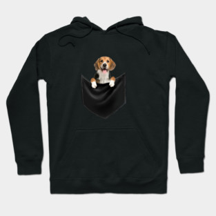 Beagle Dog inside Pocket, Love Beagle Dogs Hoodie