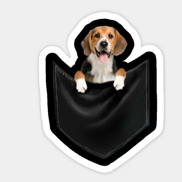 Beagle Dog inside Pocket, Love Beagle Dogs Magnet by logiamerch