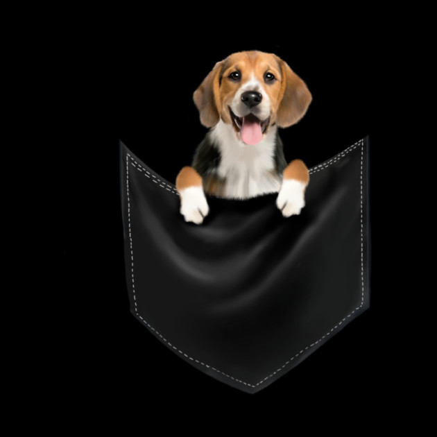 Beagle Dog inside Pocket, Love Beagle Dogs by logiamerch