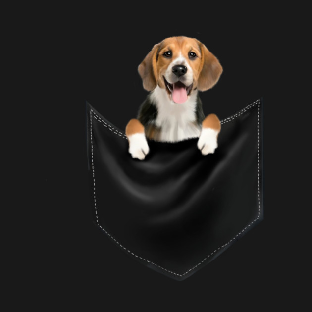 Beagle Dog inside Pocket, Love Beagle Dogs by logiamerch