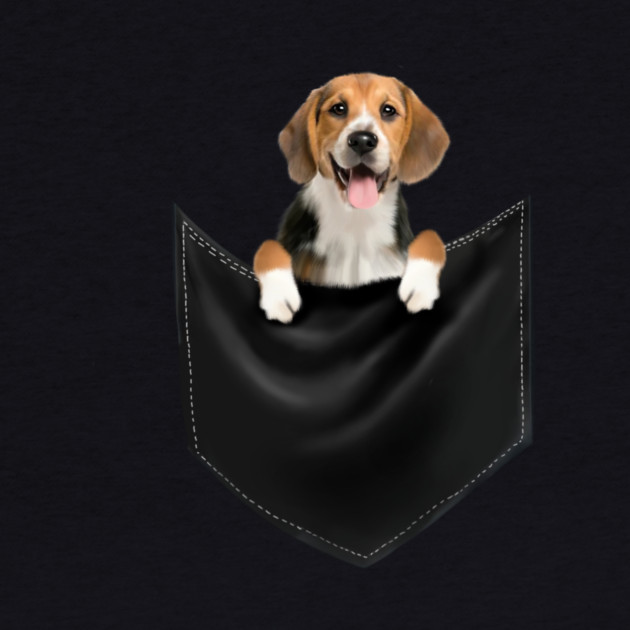 Beagle Dog inside Pocket, Love Beagle Dogs by logiamerch