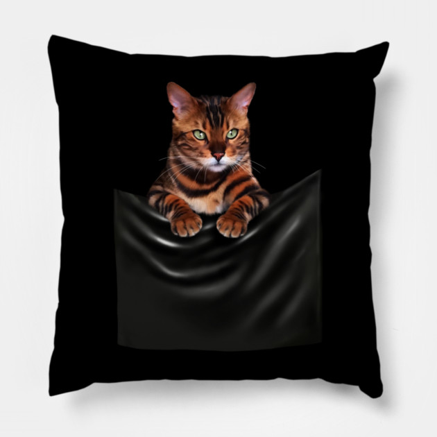 Bengal Cat, Love Bengal Cats Pillow by logiamerch