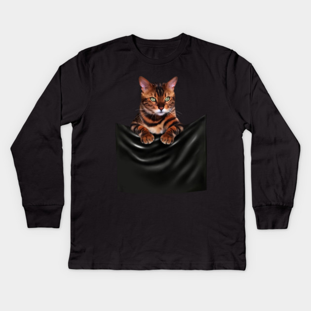 Bengal Cat, Love Bengal Cats Kids Long Sleeve T-Shirt by logiamerch