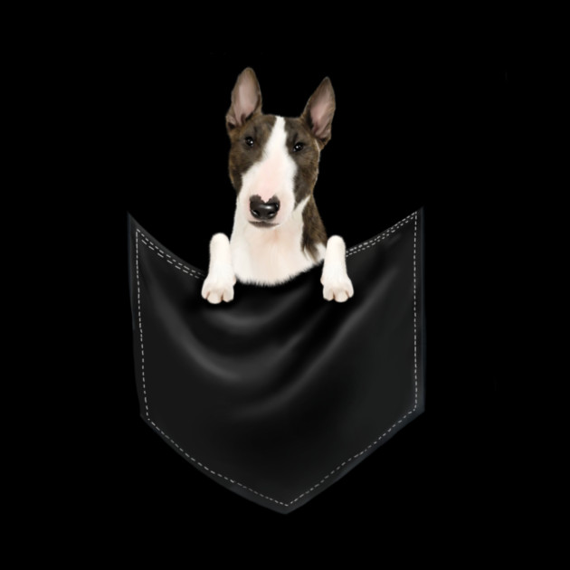 Bull Terrier dog inside Pocket, Funny Bull Terrier Lover by logiamerch