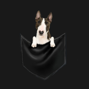 Bull Terrier dog inside Pocket, Funny Bull Terrier Lover T-Shirt