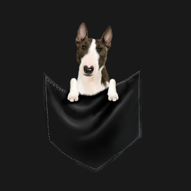 Bull Terrier dog inside Pocket, Funny Bull Terrier Lover by logiamerch