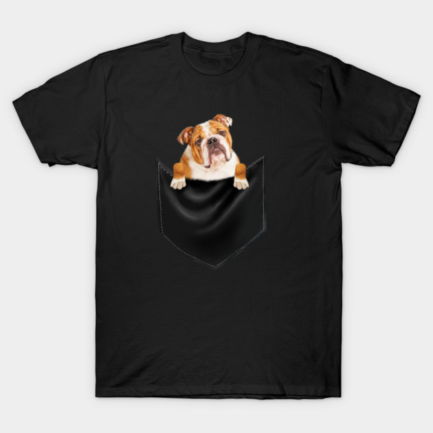 American Bulldog inside Pocket, Dog Lover T-Shirt by logiamerch