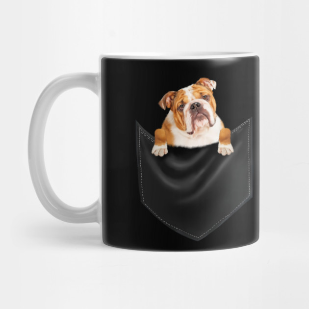 American Bulldog inside Pocket, Dog Lover by logiamerch