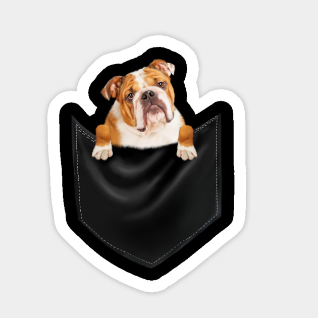 American Bulldog inside Pocket, Dog Lover Magnet by logiamerch
