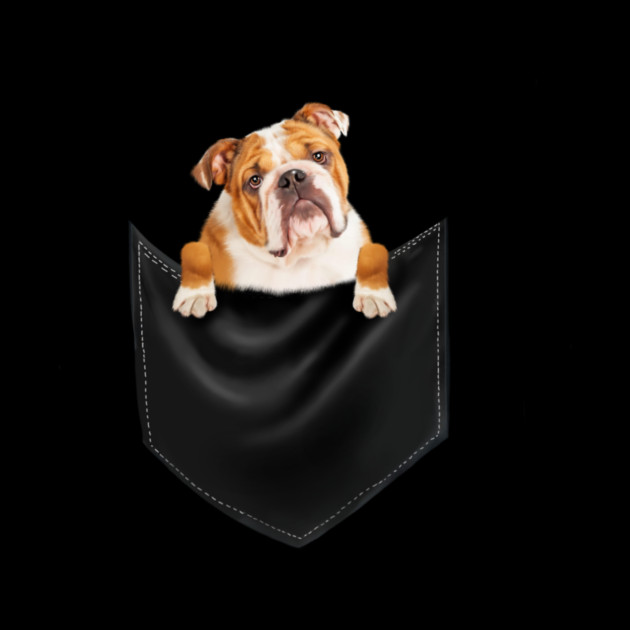 American Bulldog inside Pocket, Dog Lover by logiamerch