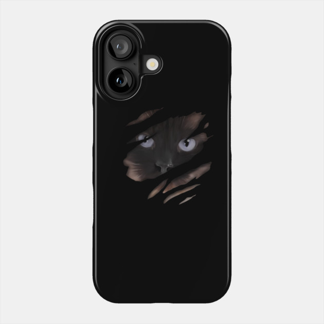 Cat tearing through, love Cats Phone Case by logiamerch