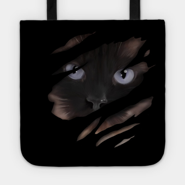 Cat tearing through, love Cats Tote by logiamerch