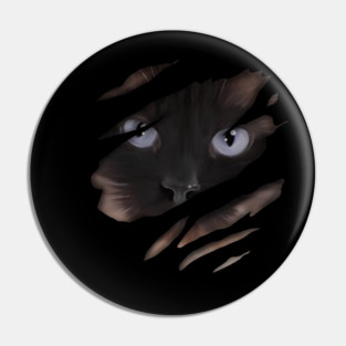 Cat tearing through, love Cats Pin