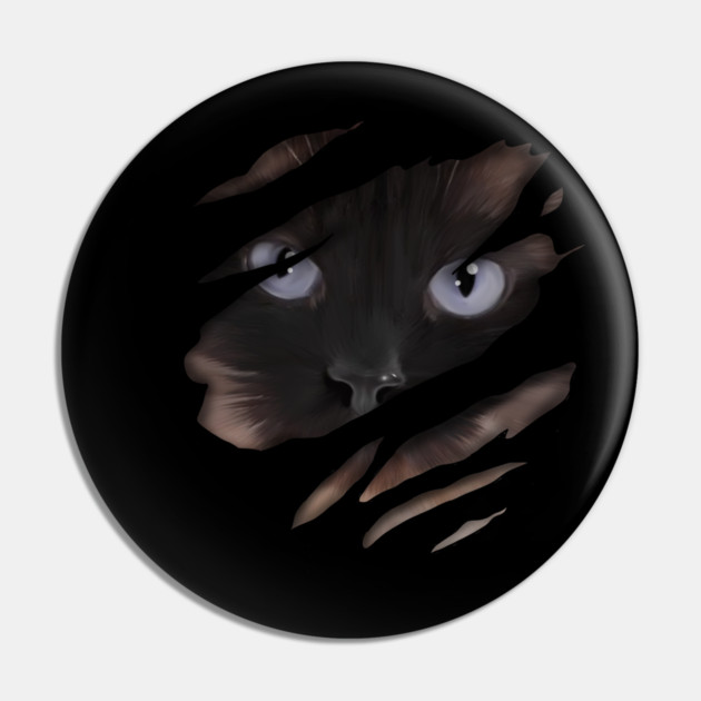 Cat tearing through, love Cats Pin by logiamerch