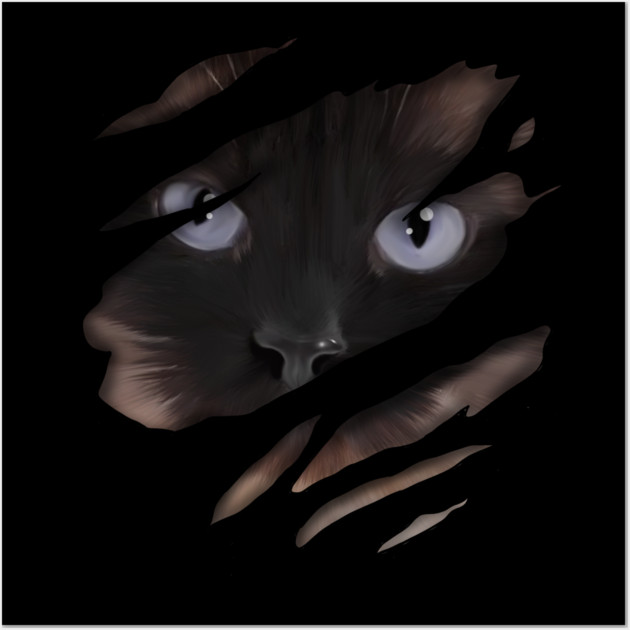 Cat tearing through, love Cats Wall Art by logiamerch