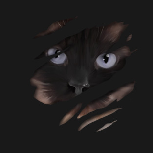 Cat tearing through, love Cats T-Shirt