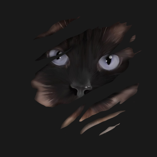 Cat tearing through, love Cats by logiamerch