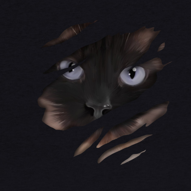 Cat tearing through, love Cats by logiamerch