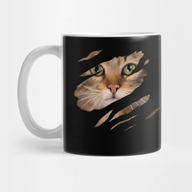 Cat tearing through, Love Cats by logiamerch
