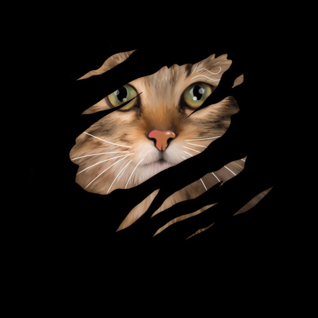 Cat tearing through, Love Cats by logiamerch