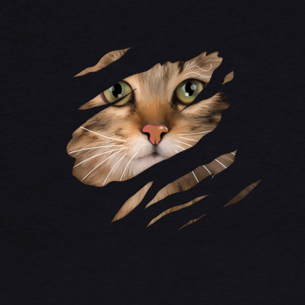 Cat tearing through, Love Cats by logiamerch