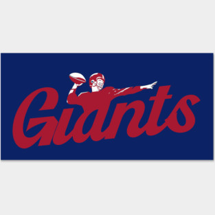 Giants Football Retro v2 Posters and Art
